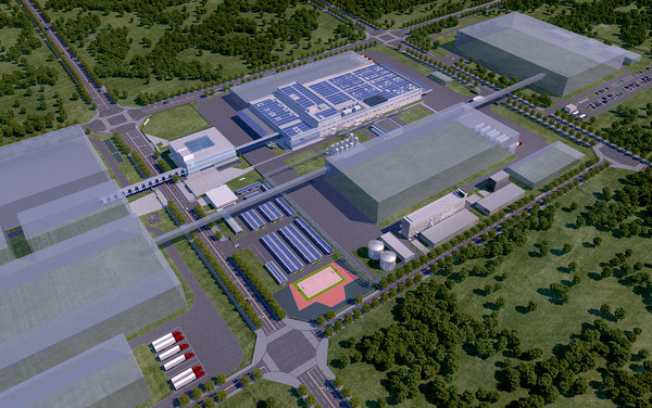 聯(lián)合利華廣州全品類生產(chǎn)基地設計效果俯瞰圖