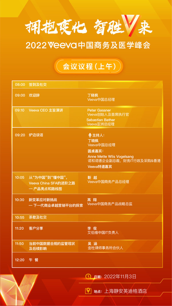 2022 Veeva中國商務及醫(yī)學峰會即將開啟