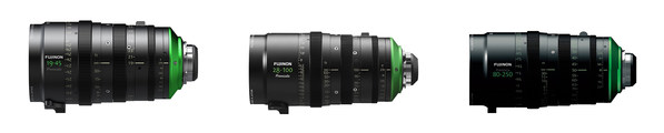 富士膠片全畫幅變焦電影鏡頭Premista系列獲2022 IDEA設(shè)計(jì)獎(jiǎng)銀獎(jiǎng)，從左至右分別為廣角款（焦段19-45mm）、標(biāo)準(zhǔn)款（焦段28-100mm）、長(zhǎng)焦款（焦段80-250mm）