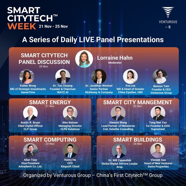 Venturous Group's Smart Citytech? Week brings together industry experts from the tech and investment communities Venturous Group's Smart Citytech? Week brings together industry experts from the tech and investment communities