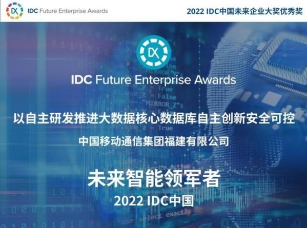 2022 IDC中國未來企業(yè)大獎(jiǎng)優(yōu)秀獎(jiǎng)：未來智能領(lǐng)軍者