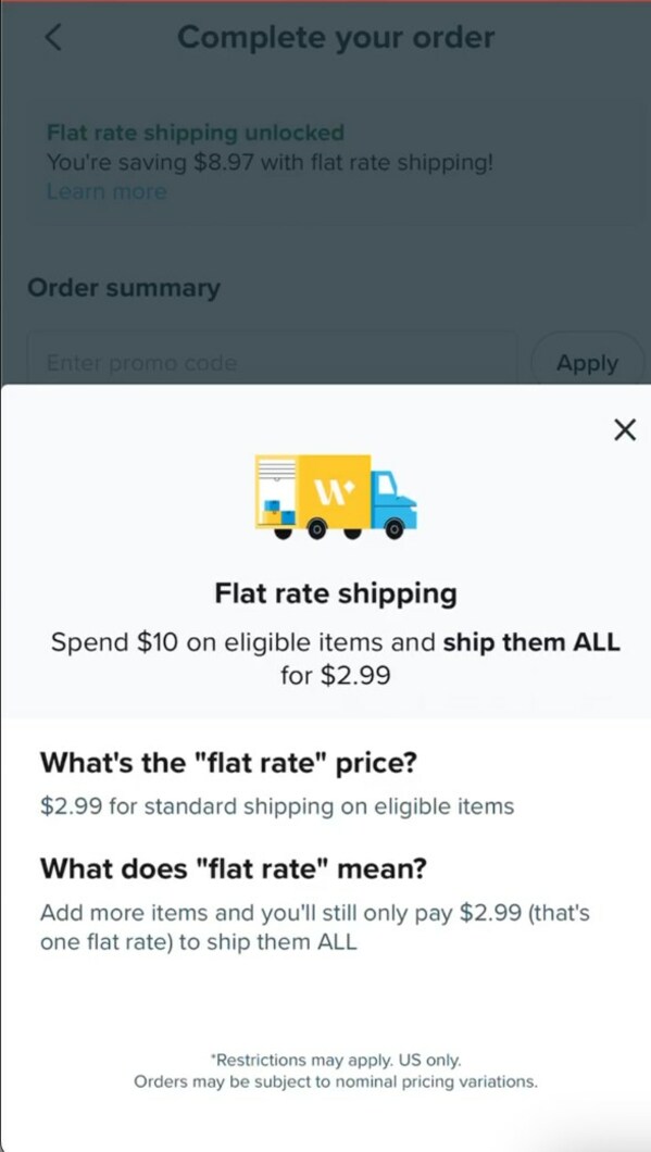 Wish APP彈窗顯示固定運(yùn)費(fèi)服務(wù) Wish APP彈窗顯示固定運(yùn)費(fèi)服務(wù)