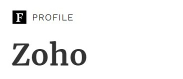 福布斯發(fā)布2023年全球云計(jì)算100強(qiáng)榜單，Zoho（卓豪）排名第41位