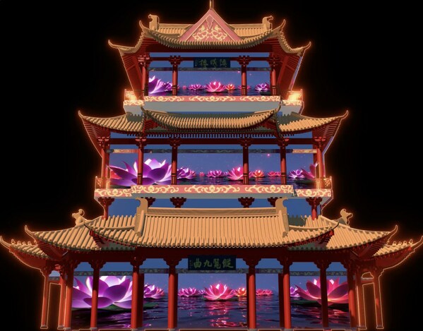 河曲臨隩公園3D光影秀，打造城市網(wǎng)紅新地標(biāo)