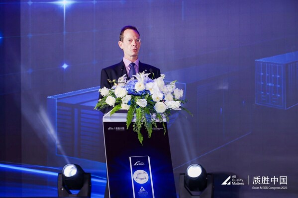 T&Uuml;V萊茵太陽(yáng)能與商業(yè)產(chǎn)品服務(wù)全球副總裁Frank Piller致辭