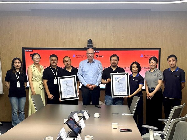 蔚來(lái)?yè)Q電站工廠通過TüV萊茵環(huán)境與職業(yè)健康安全管理體系認(rèn)證