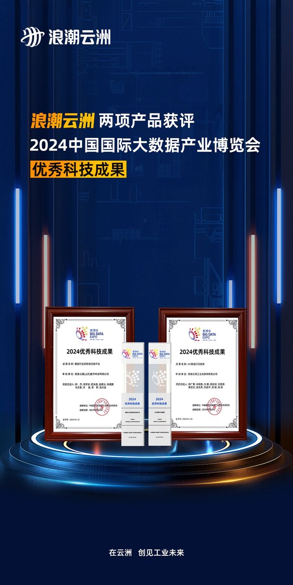 浪潮云洲兩項產(chǎn)品獲評2024數(shù)博會優(yōu)秀科技成果