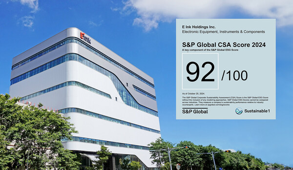 元太科技連三年入選道瓊可持續(xù)雙指數(shù)，標(biāo)準(zhǔn)普爾全球企業(yè)可持續(xù)評比創(chuàng)下92分位居最高。