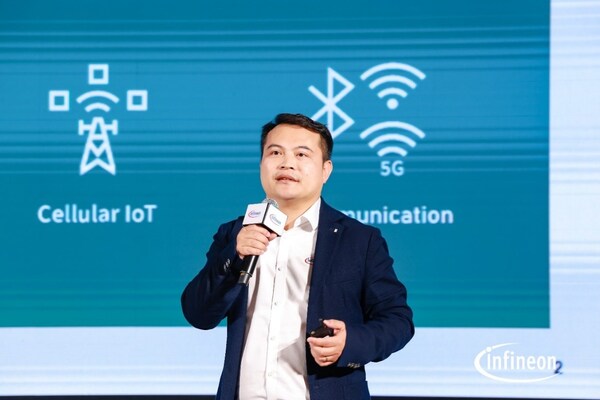 英飛凌科技副總裁、英飛凌科技消費(fèi)、計(jì)算與通訊業(yè)務(wù)大中華區(qū)市場(chǎng)營(yíng)銷負(fù)責(zé)人劉偉在ICIC 2025上發(fā)表主題演講