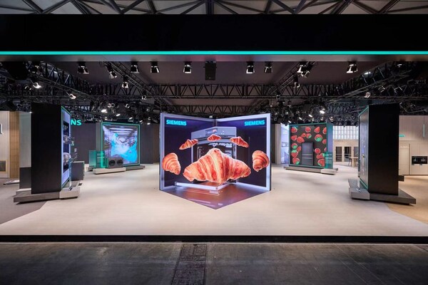 博西家電旗下品牌西門子家電展臺裸眼3D視頻畫面