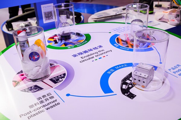 “CHINAPLAS 2025 國際橡塑展”的各個主題專區(qū)都可以看到可持續(xù)發(fā)展的元素。