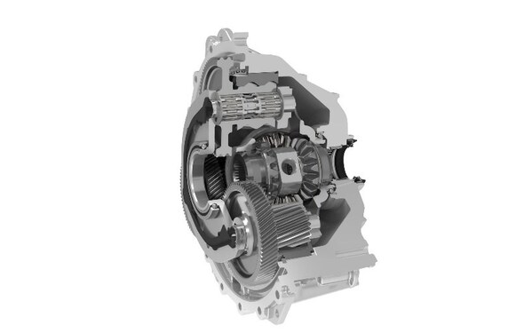 舍弗勒新一代同軸減速箱集成了錐齒差速器，重量更輕、軸向空間更緊湊