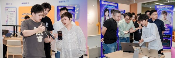 參賽選手向觀眾展示AI作品亮點(diǎn) 參賽選手向觀眾展示AI作品亮點(diǎn)