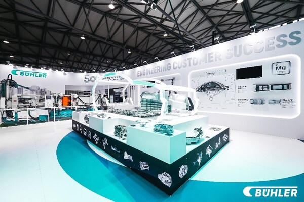 布勒鑄件展臺，為用戶呈現了多維度的布勒“壓鑄版圖”。