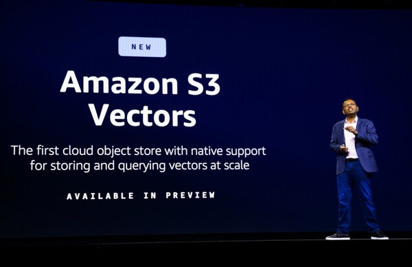 亞馬遜云科技推出Amazon S3 Vectors：首個(gè)支持規(guī)?；蛄刻幚淼脑拼鎯?chǔ)服務(wù)
