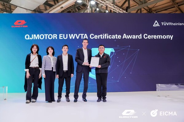 浙江錢江摩托股份有限公司摩托車獲WVTA證書