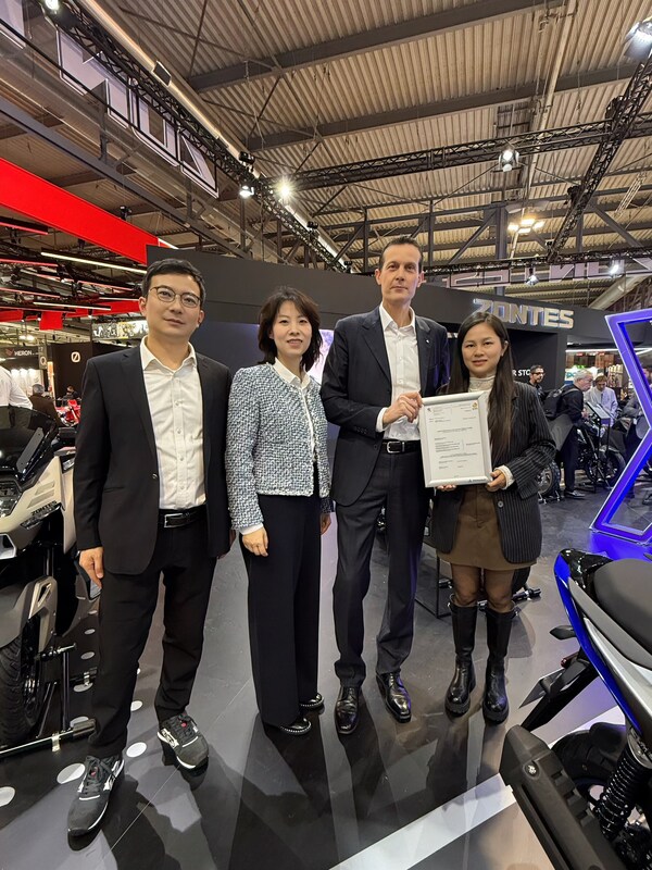 廣東大冶摩托車技術(shù)有限公司摩托車獲WVTA證書