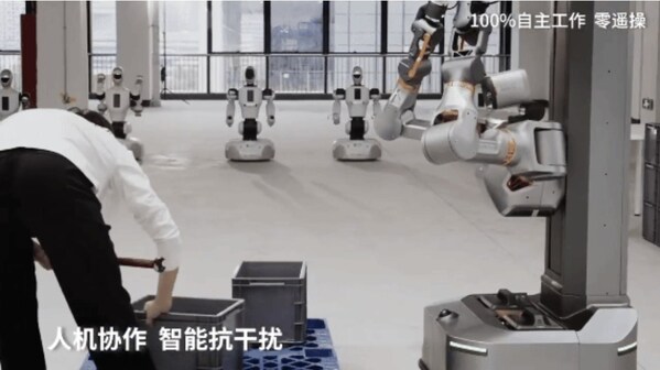 銀河通用具身智能重載機(jī)器人Galbot S1 Galbot S1具備強(qiáng)抗干擾能力