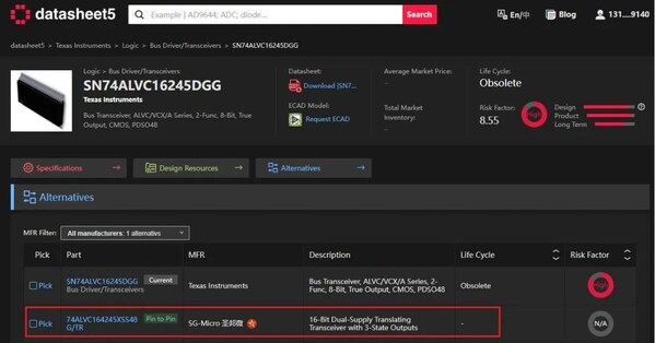 芯耀產(chǎn)品可極大滿足全球科技企業(yè)尋找元器件替代料的共性需求